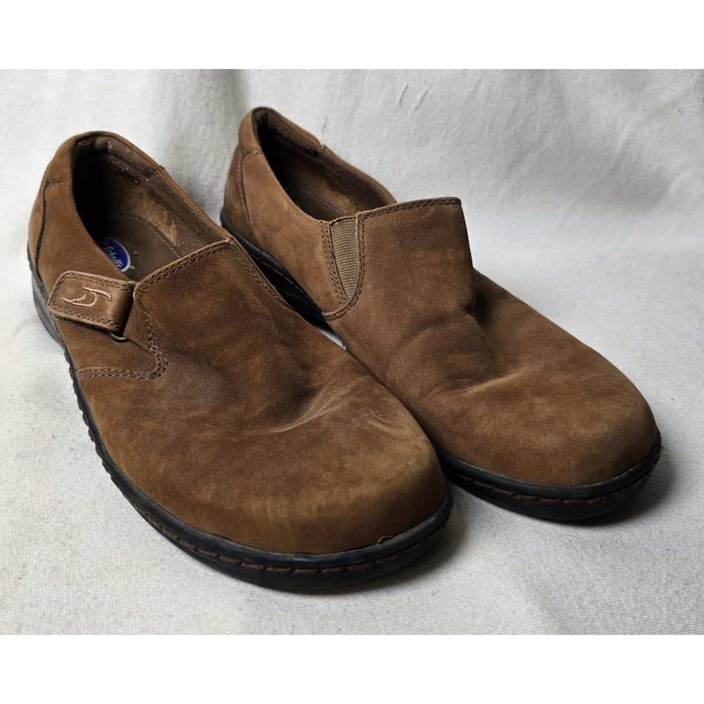 Dr Scholls Shoes Women Sz 9.5 Diana Brown Suede Leather 2594746 Double Air Pillo